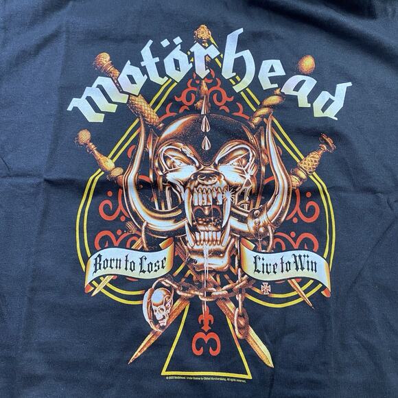 Motorhead Born to Lose Live to Win Band Tee Medium T-Shirt Licensed Rock Metal - Picture 2 of 7